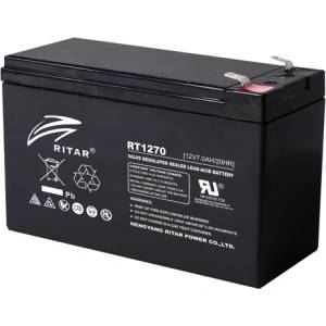 Ritar Оловна Батерия RITAR, (RT1270) AGM, 12V, 7Ah, 151/ 65/ 94 mm, Терминал1 (RITAR-RT1270-1) - megamag