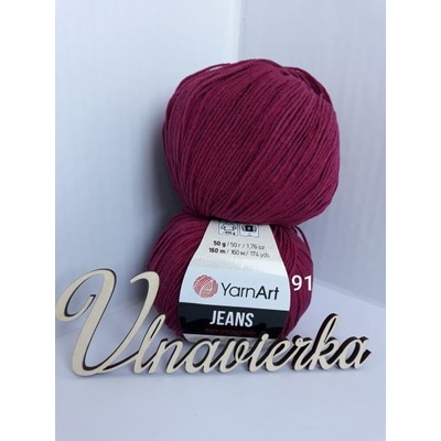 YarnArt Jeans 91 cyklaménová