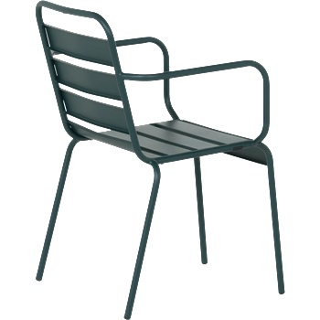 Carmen Метален градински стол inisa - тъмнозелен (3535137)