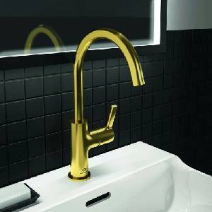 Ideal Standard Смесител за умивалник Ideal Standard Atelier Joy, златист, с един лост (BC778A2)