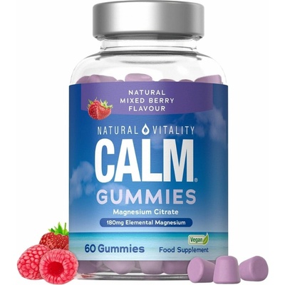 Natural Vitality Calm Magnesium 180 mg 60 žuvačiek