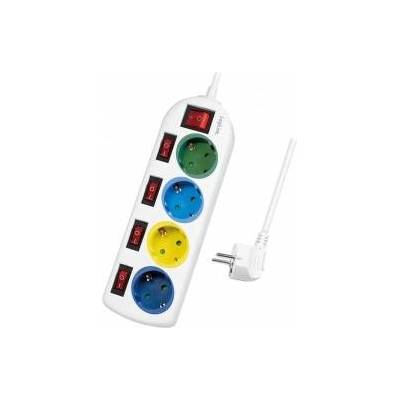 LogiLink 4 sockets 1.5m colorful