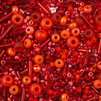 PRECIOSA ORNELA PRECIOSA zmes rokajlových korálikov červena - 100 g