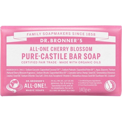 Dr. Bronner's tuhé mýdlo Cherry Blossom 140 g