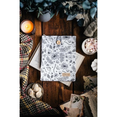 Látkový obal na knihy booksleeve Černobílá zahrada