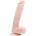 EasyToys - дилдо с вакуумна основа и тестиси - 26, 5 см - телесен цвят