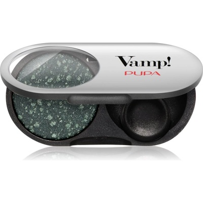 PUPA Vamp! Radiant Baked Eyeshadow дълготрайни сенки за очи с блясък цвят 304 Woodland Green - GEMS 1 гр