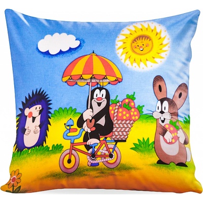 MÚ Polštář Krtek a paraple Krteček 30x30