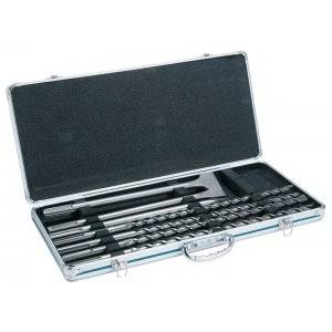 Makita Комплект длето и свредло MAKITA SDS-Max в алуминиев куфар: свредла 18, 20, 22, 25x540 мм, заострено длето + 2x плоско длето 25 мм D-42494 (D-42494)