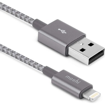Moshi Integra USB-A Charge and Sync Cable with Lightning Connector - кабел за iPhone, iPad, iPod (120 см) (сив)