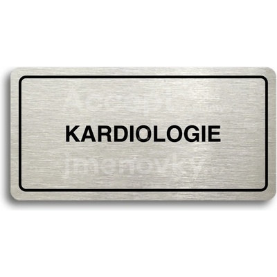 ACCEPT Piktogram KARDIOLOGIE - stříbrná tabulka - černý tisk