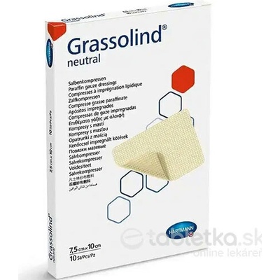 Grassolind Neutral mastný tyl sterilný 7,5 x 10 cm 10 ks