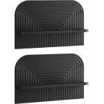 vidaXL Стенен рафт 2 бр. Черно 60 x 13.5 x 37.5 см Инженерна дървесина (8014942)