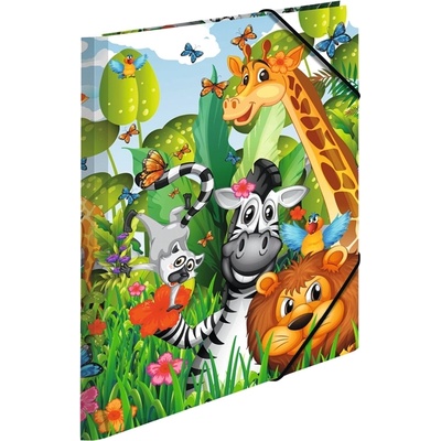 HERMA Папка Kindergarten, картонена, с ластик, A4, PP, джунгла (O1070380022)