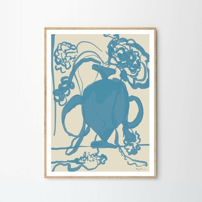 Moikka Plagát Dahlia Bleu by Anna Johansson 50x70 cm