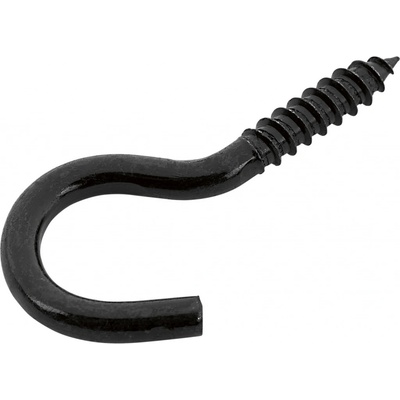 Hák na prádelní šňůru černý, pr. 5,2 mm x 60 mm, 4 ks