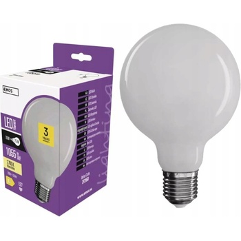 Emos LED žárovka Filament G95 7,8W E27 teplá bílá
