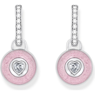 Thomas Sabo náušnice Pink heart CR723-691-9