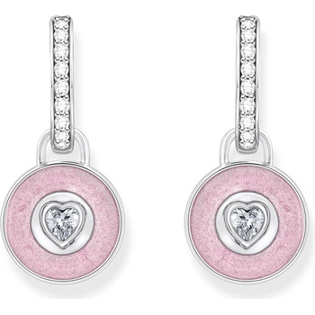 Thomas Sabo náušnice Pink heart CR723-691-9