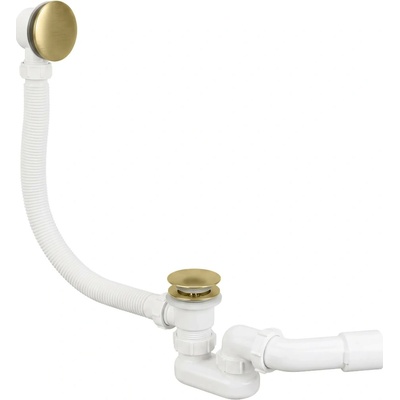 Vaňový sifón Rea s výpusťou click-clack Brush Gold