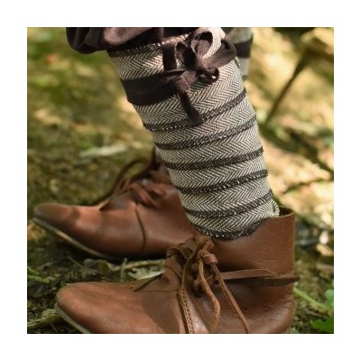 Outfit4Events Vikinské ovínky na lýtka různých barev vzor rybí kost