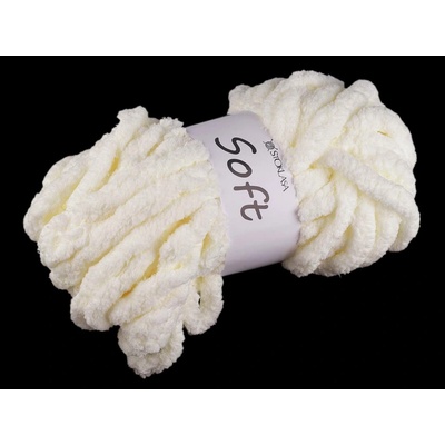 Pletací příze žinylková Soft 250 g Varianta: 1 krémová světlá, Balení: 1 ks