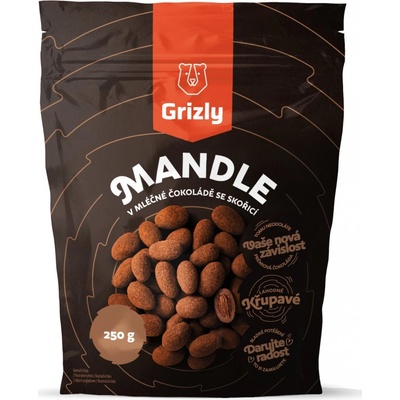 GRIZLY Mandle v mliečnej čokoláde so škoricou 250 g