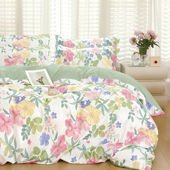 EmonaMall Двулицево спално бельо с ластик EmonaMall, 6 части - Модел S18912 (S18912-66666e)