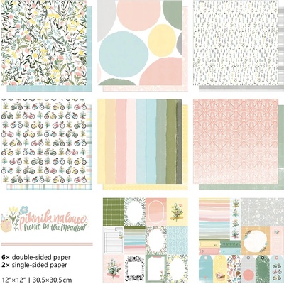 PAPERO AMO ♥ Sada scrapbookových papírů 12"x12" - PIKNIK NA LOUCE