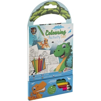 Moxy Книжка за оцветяване и дейности Динозавър, с 5 молива (6605330039)