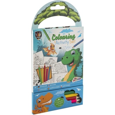 Moxy Книжка за оцветяване и дейности Динозавър, с 5 молива (6605330039)