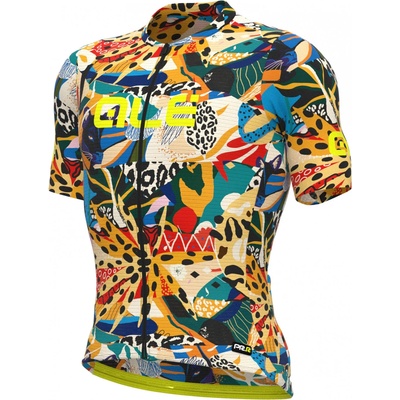 Alé Мъжка фланелка с къс ръкав за колоездене Alé PR-E Kenya S/S Jersey Cycling jersey - Yellow - размер XXL (056-2619-0117)