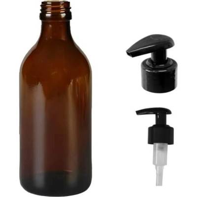 Luna Skleněná lékovka s černou pumpičkou 250 ml