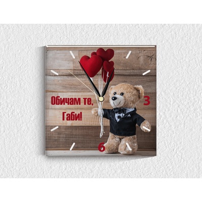 Стъклен стенен часовник 024