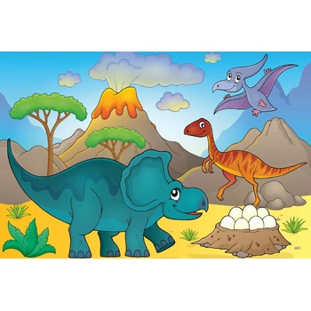 DIMEX ART s. r. o Флизелинов фототапет динозавър с яйца 375 x 250 см