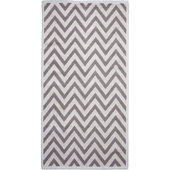 Vitaus Бежов памучен килим , 80 x 200 cm Zikzak - Vitaus (Zikzak-Bej-80x200)