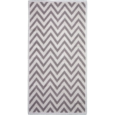 Vitaus Бежов памучен килим , 80 x 200 cm Zikzak - Vitaus (Zikzak-Bej-80x200)