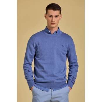 Gant Cotton Cashmere C-neck modrá