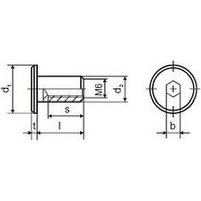 spojovací článek M6x12 BÍLÝ ZINEK 15 hlava průměr 9 SW5 JCN [1 ks] – Zbozi.Blesk.cz