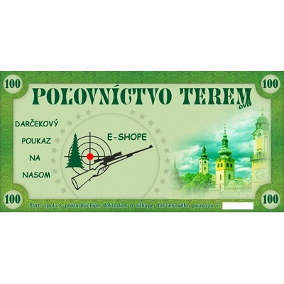 Poľovníctvo TEREM Darčekový poukaz na nákup v našom e-shope 100€