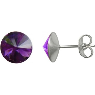 Nubis ocelové náušnice AMETHYST NZ003-AM