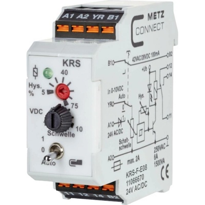 spínač prahové hodnoty 24, 24 V/AC, V/DC (max) 1 přepínací kontakt Metz Connect 11066670 1 ks