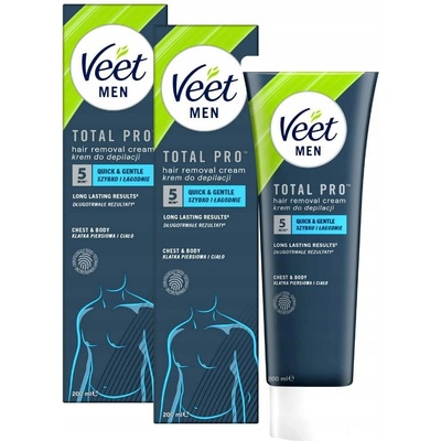Veet Men krém na odstranění chloupků na těle Jemná pokožka 400 ml