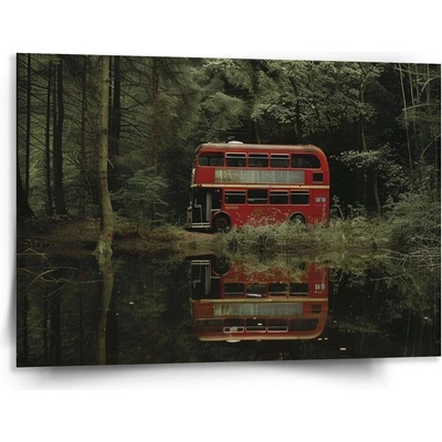 Sablio Obraz Červený poschodový autobus - 150x110 cm