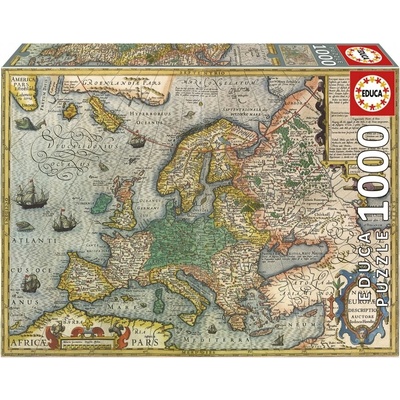 Educa Пъзел, Educa, Карта на Европа, 1000 части (EDU19624)