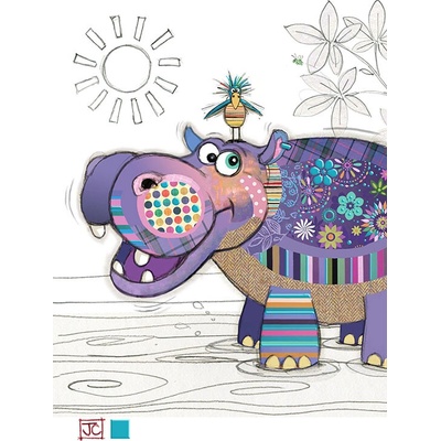Luxusní přání G041 BUG ART - HOLLY HIPPO