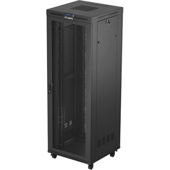 Lanberg rack cabinet 19" free-standing 47U-800X800 (FLAT PACK) with mesh door LCD black (FF01-8847-23BL)