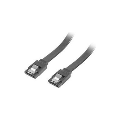 Lanberg SATA III datový kabel (6GB/S) F / F 70cm, rovný, kovová západka, černý CA-SASA-14CU-0070-BK