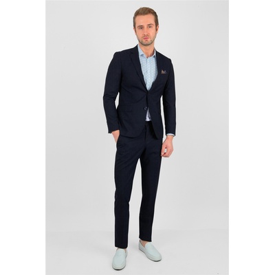 Base Мъжки костюм - Тъмно син #271552 (271552_Тъмно син)