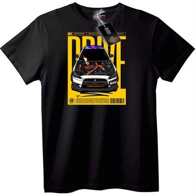 NOONEBRAND Тениска Drive за автомобилни ентусиасти - 2XL, Black